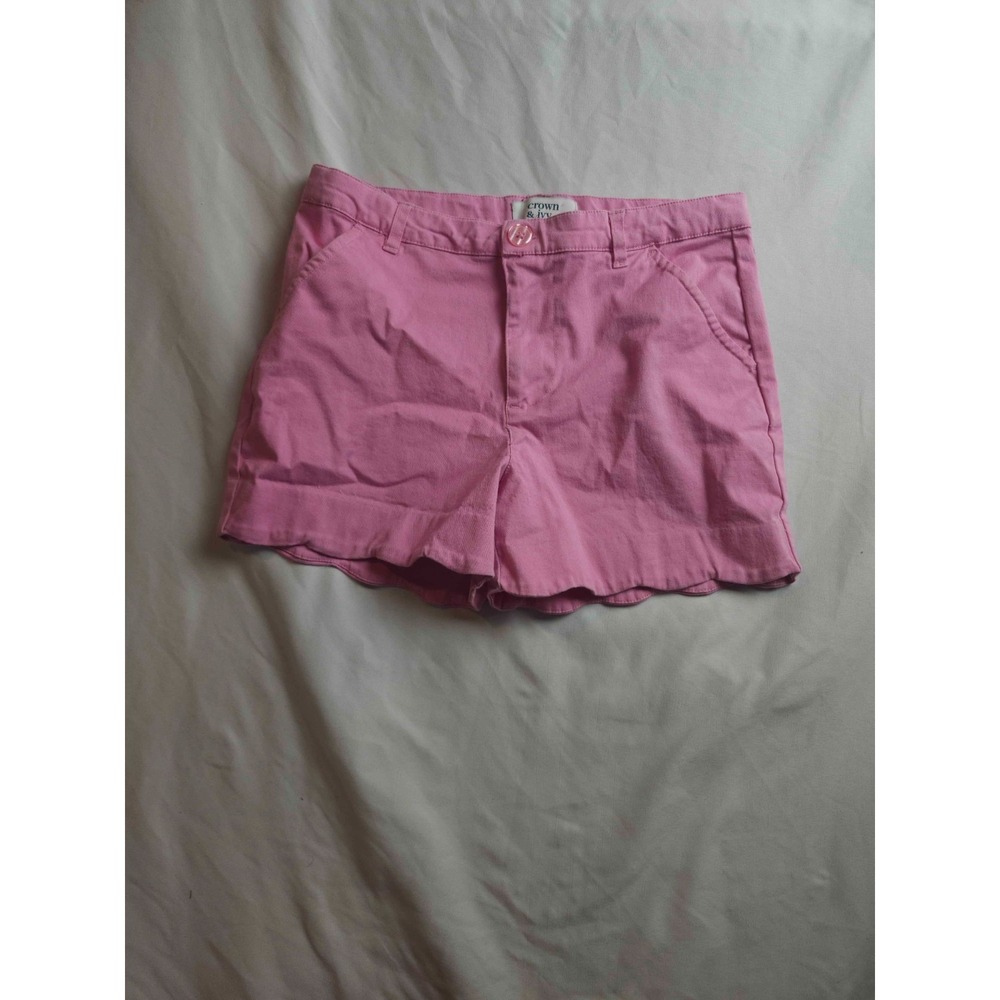 Crown & Ivy Shorts Womens 14 Pink Coastal Grandma Feminine Clean Girl Barbiecore